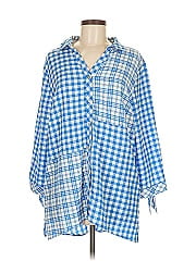 Susan Graver 3/4 Sleeve Button Down Shirt