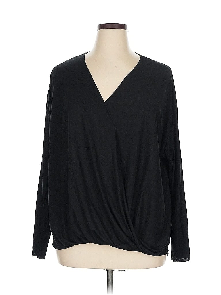 AVA & VIV Pre-owned Long Sleeve Blouse In Black
