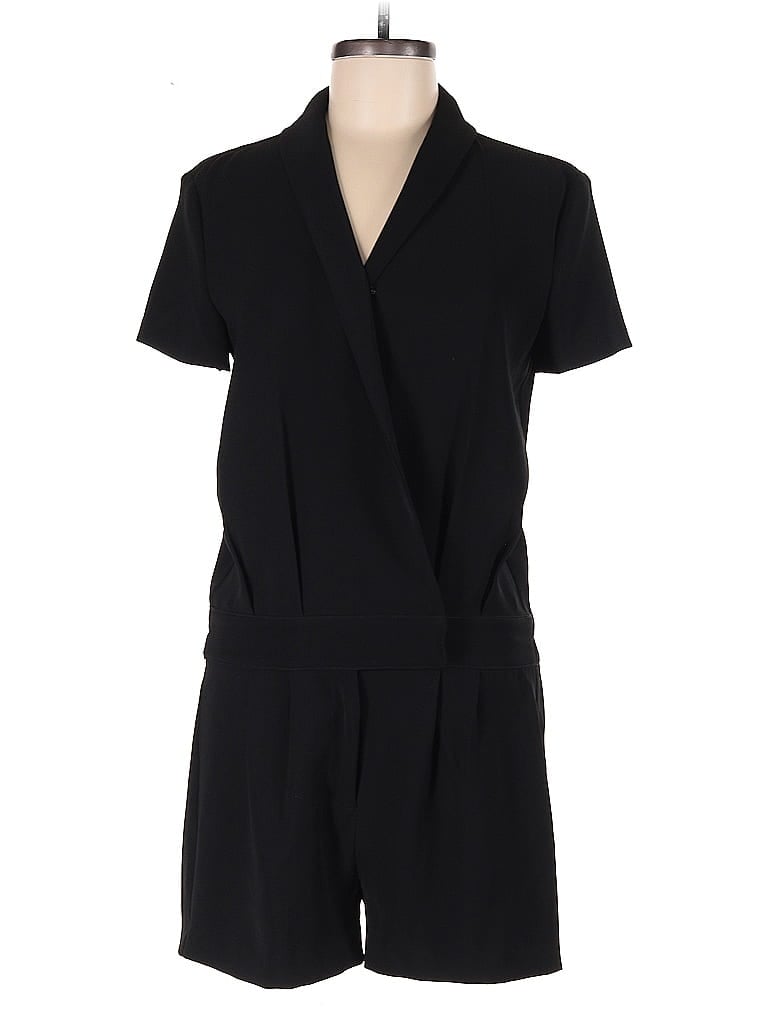 Luigi Bertolli 100% Polyester Solid Black Romper Size 36 waist - photo 1