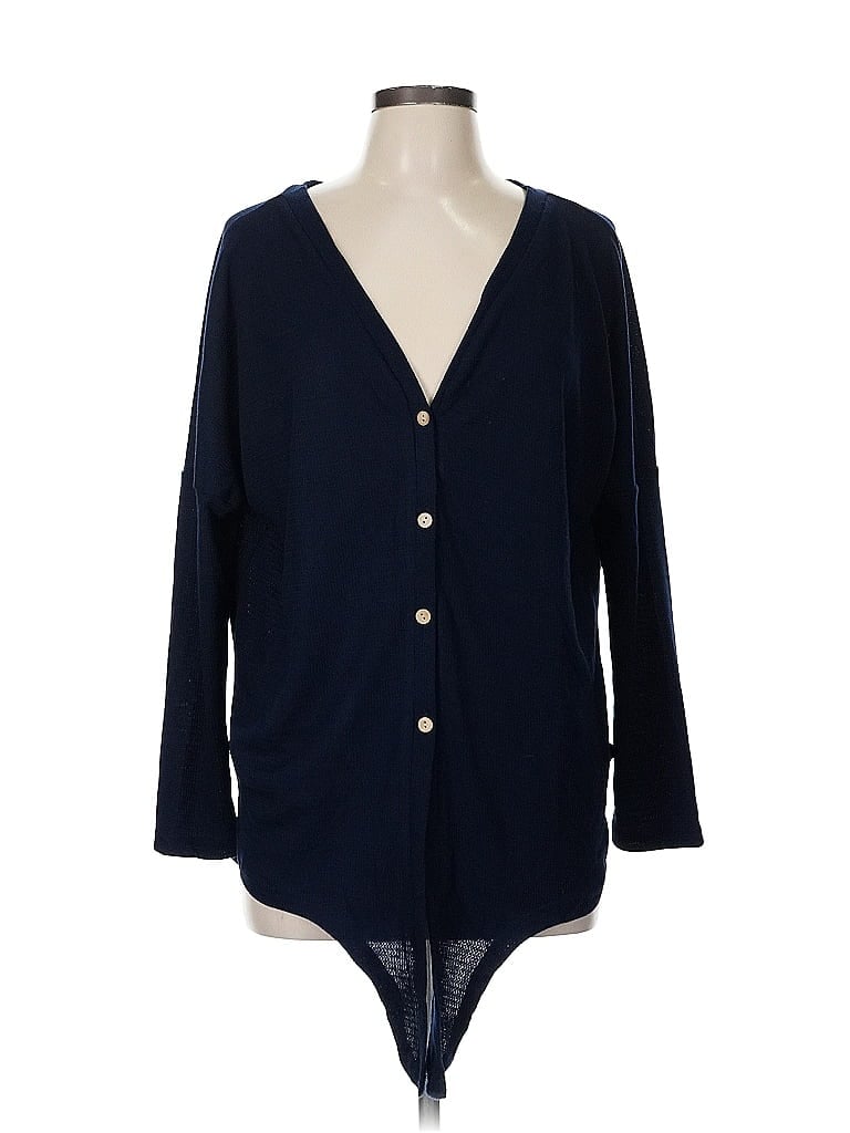 Unbranded 3/4 Sleeve Blouse In Blue