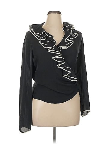 Dana Buchman Long Sleeve Silk Top (view 1)