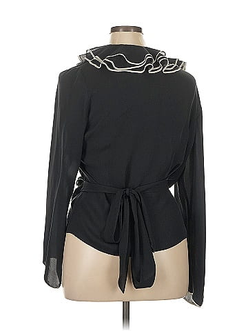 Dana Buchman Long Sleeve Silk Top (view 2)