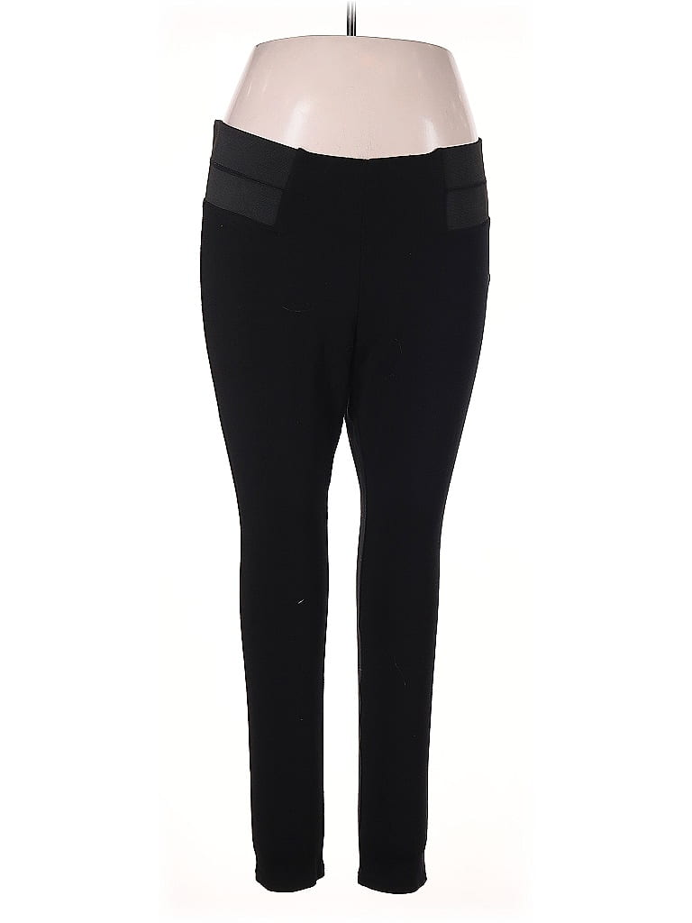 Daisy Fuentes Solid Black Active Pants Size 2X - photo 1
