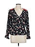 Tanya Taylor 100% Silk Black Long Sleeve Silk Top Size 12 - photo 1