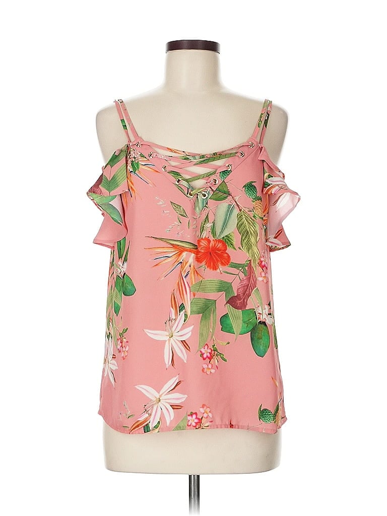 Pre-owned Express Sleeveless Blouse In Pink