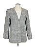 Alfred Dunner 100% Wool Houndstooth Gray Wool Blazer Size 12 - photo 1