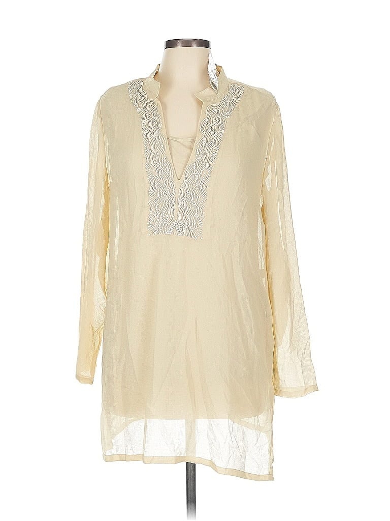 Pre-owned Chico's 3/4 Sleeve Blouse In White