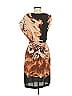 Robert Rodriguez 100% Silk Graphic Brown Cocktail Dress Size S (estimated) - photo 2