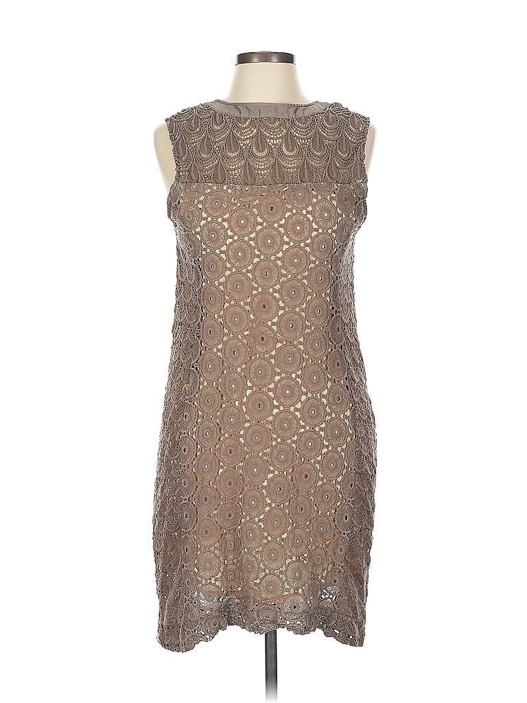 Tiny 100% Cotton Brown Cocktail Dress Size 10 - photo 1