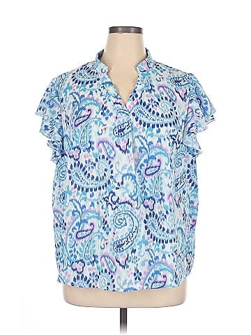 Shein Curve Short Sleeve Blouse (view 1)