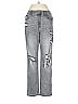 Eunina Hearts Gray Black Jeans Size 9 - photo 1