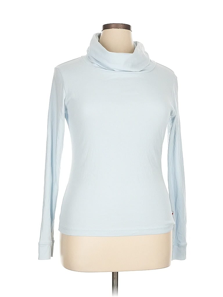 Pre-owned Tommy Hilfiger Turtleneck Sweater In Blue