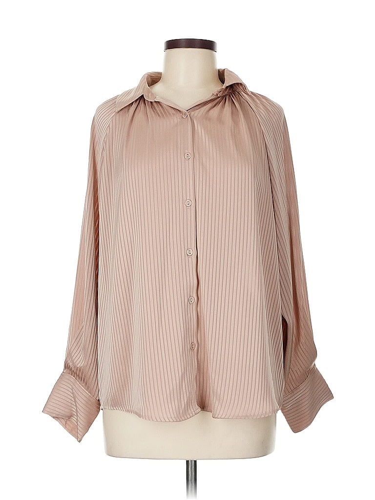 Pre-owned Dress Forum 3/4 Sleeve Blouse In Pink