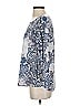 One World 100% Polyester Blue 3/4 Sleeve Top Size S - photo 4
