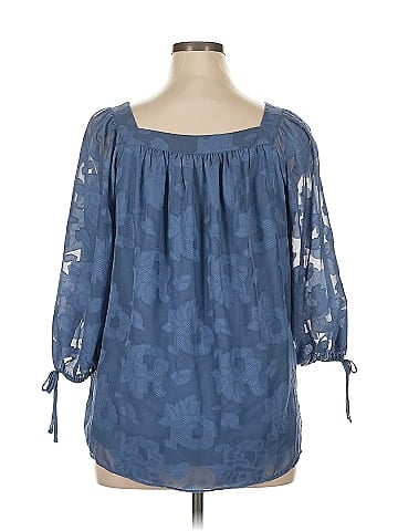 LC Lauren Conrad 3/4 Sleeve Blouse (view 2)
