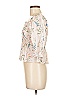 Saylor 100% Cotton Ivory 3/4 Sleeve Blouse Size M - photo 4