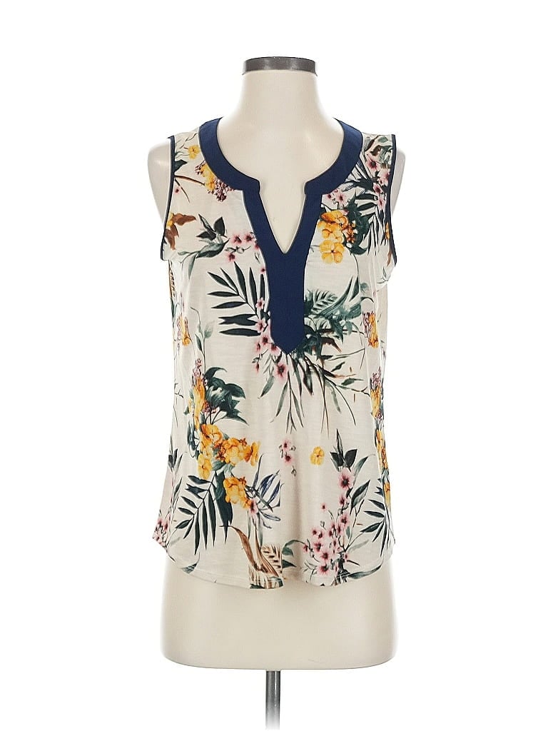 Pre-owned Naif Sleeveless Blouse In White