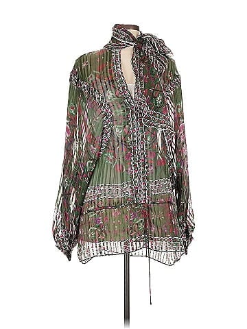 Roberto Cavalli Long Sleeve Silk Top (view 1)