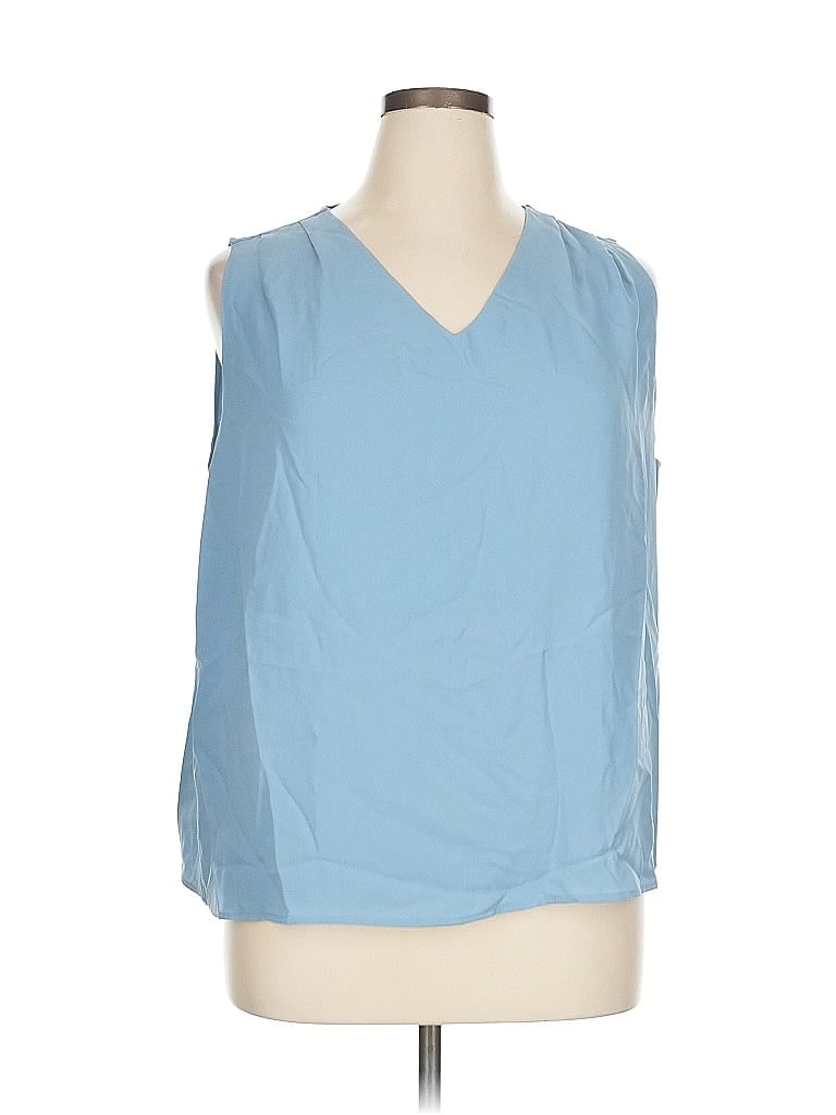 Pre-owned Unbranded Sleeveless Blouse In Blue
