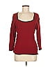 Arden B. Burgundy 3/4 Sleeve Top Size M - photo 1