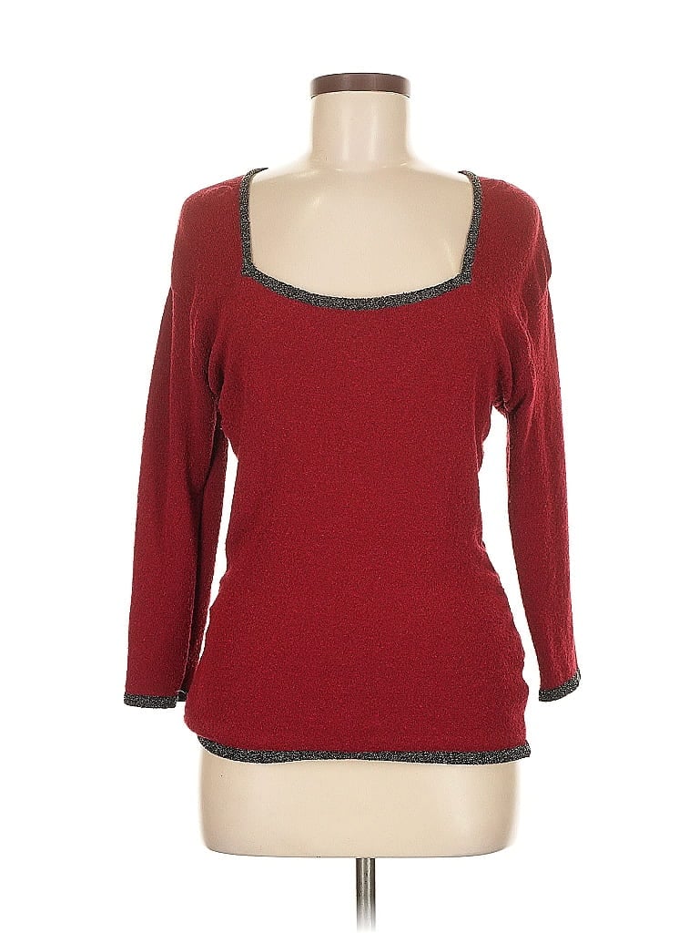 Arden B. Burgundy 3/4 Sleeve Top Size M - photo 1