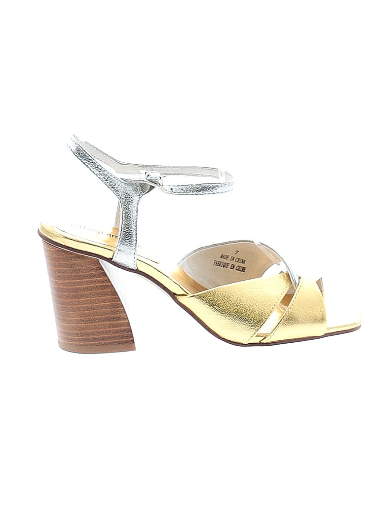 Jeffrey Campbell Metallic Gold Sandals Size 7 - photo 1