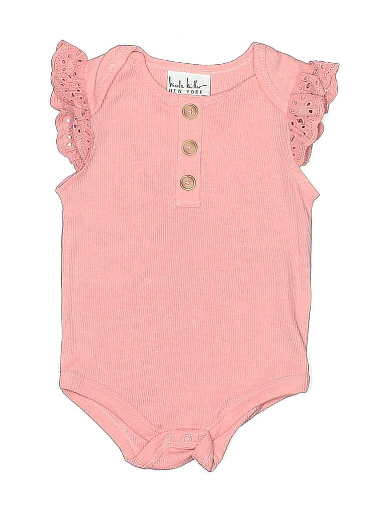 Click to view more detailed imagery on our partner's website Pre-owned Nicole Miller Babies' Short Sleeve Onesie In Pink