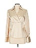 AB Studio Metallic Ivory Long Sleeve Blouse Size L - photo 1