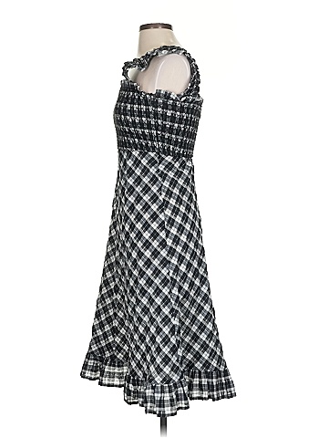 Ganni Checkered-gingham Gray Black Casual Dress Size 23 waist (estimated)