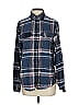 George Plaid Blue Long Sleeve Button-Down Shirt Size S - photo 1