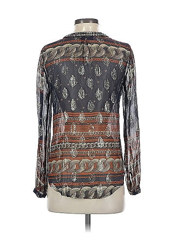 Hale Bob Long Sleeve Silk Top (view 2)