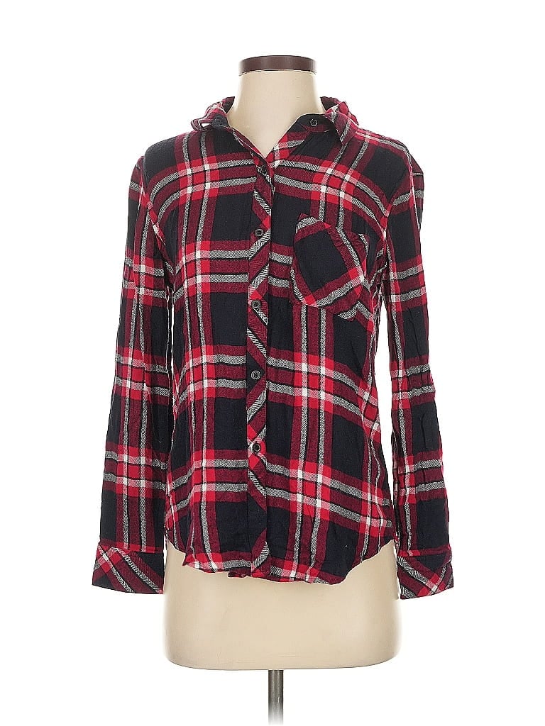 Pre-owned Rails Long Sleeve Blouse In Red