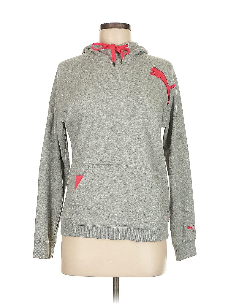 Pre-owned Puma Pullover Hoodie In Gray