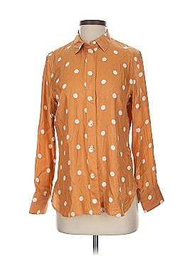 J.Crew Collection Long Sleeve Silk Top