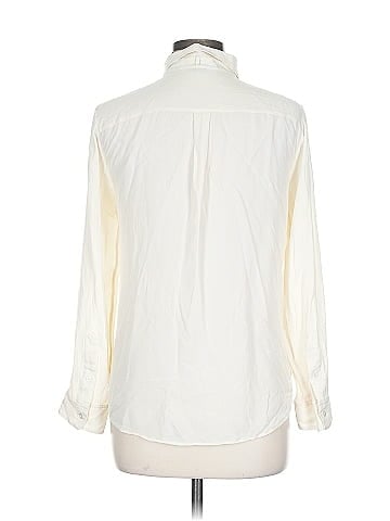 Theory Long Sleeve Silk Top (view 2)