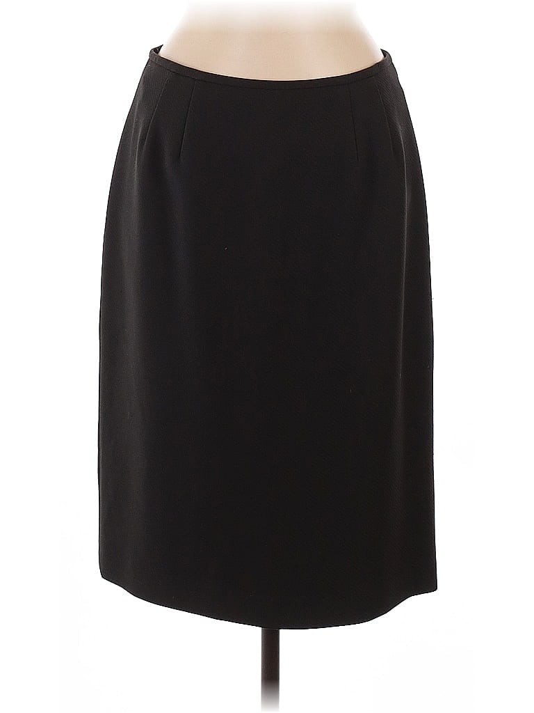 Kasper 100% Polyester Solid Black Formal Skirt Size 8 - photo 1