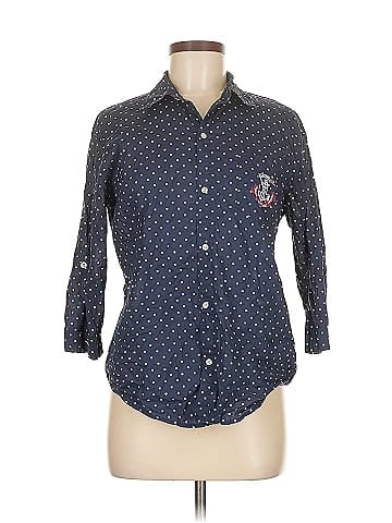Lauren by Ralph Lauren 3/4 Sleeve Button-Down Shirt (view 1)