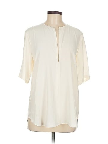 Theory Short Sleeve Silk Top (view 1)