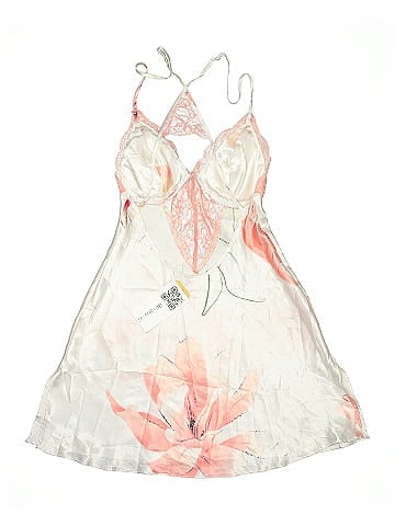la Vie en Rose Sheer Pink Lace Floral Slip Dress (view 2)