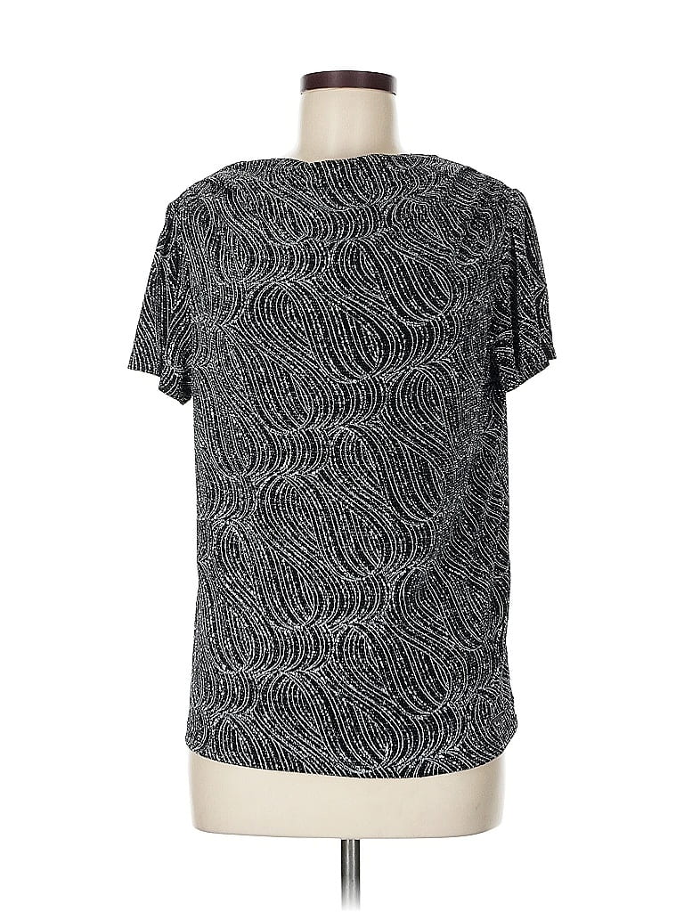 Click to view more detailed imagery on our partner's website Pre-owned Anne Klein Short Sleeve Top Gray Crew Neck Tops