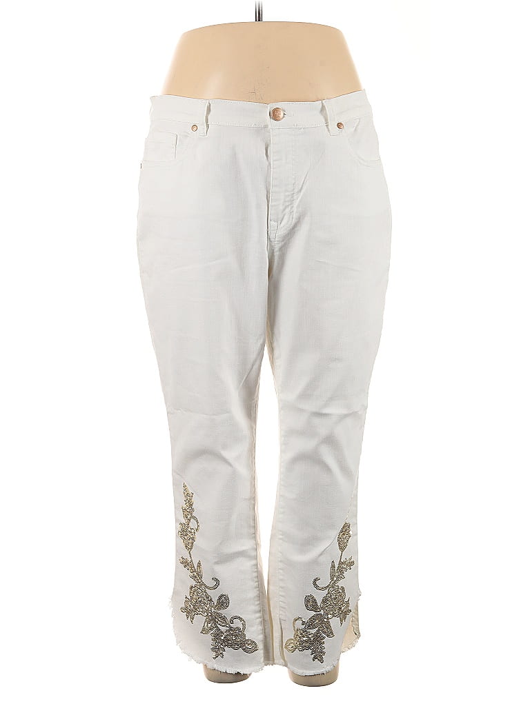 DG^2 by Diane Gilman White Jeans Size 16W - photo 1