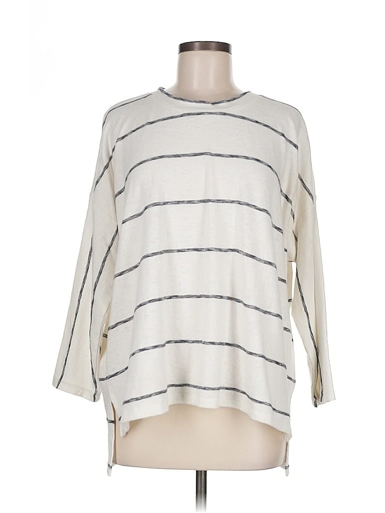 Lou & Grey Ivory 3/4 Sleeve T-Shirt Size M - photo 1