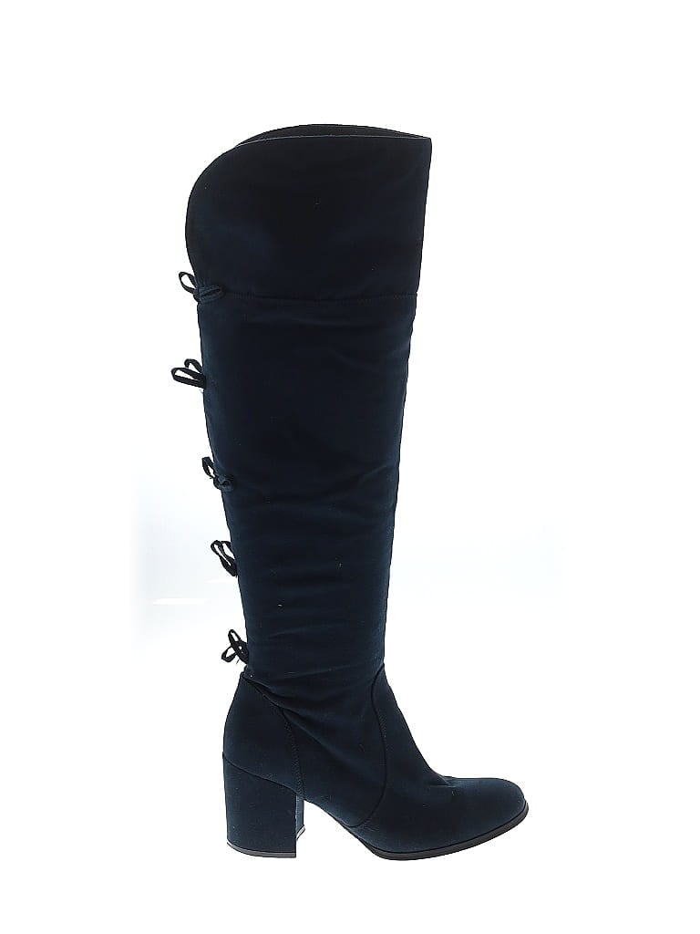 Charming Charlie 100% Other Black Blue Boots Size 9 - photo 1