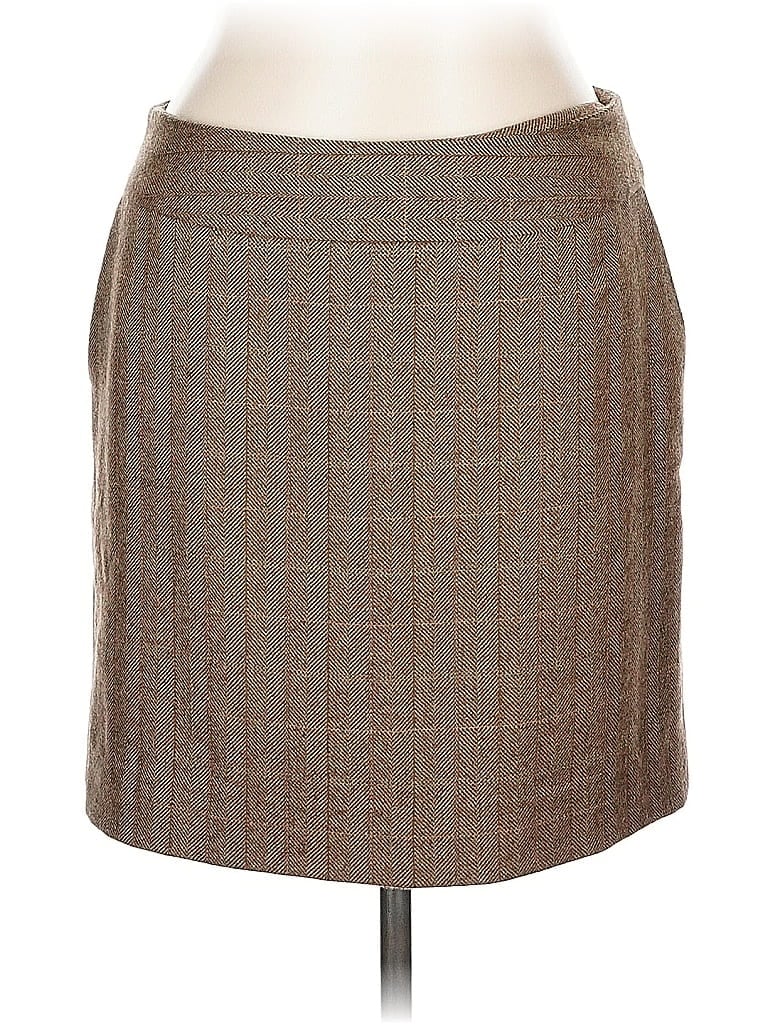Pre-owned J. Mclaughlin Formal Skirt In Brown