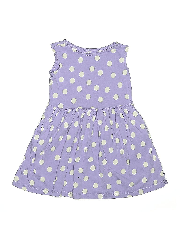 Primary Clothing 100% Cotton Polka Dots Purple Dress Size 4 - photo 1