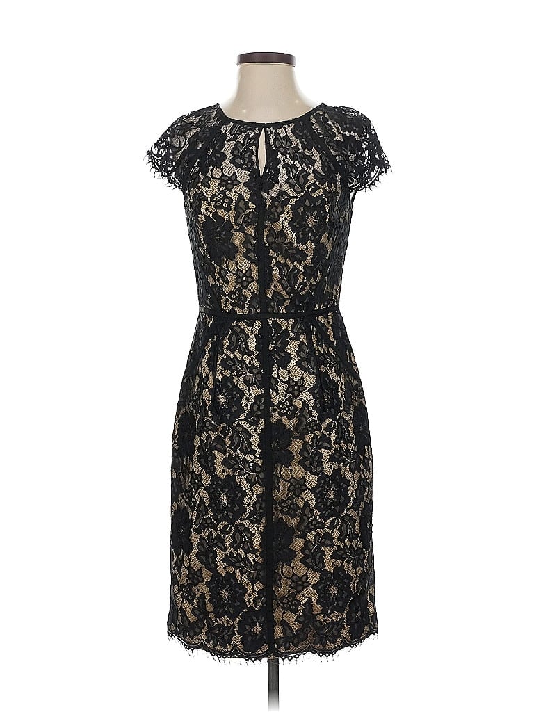 ML Monique Lhuillier 100% Nylon Black Cocktail Dress Size 4 - photo 1