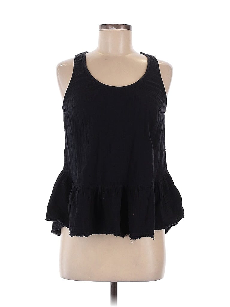 Current/Elliott 100% Cotton Black Sleeveless Top Size M - photo 1