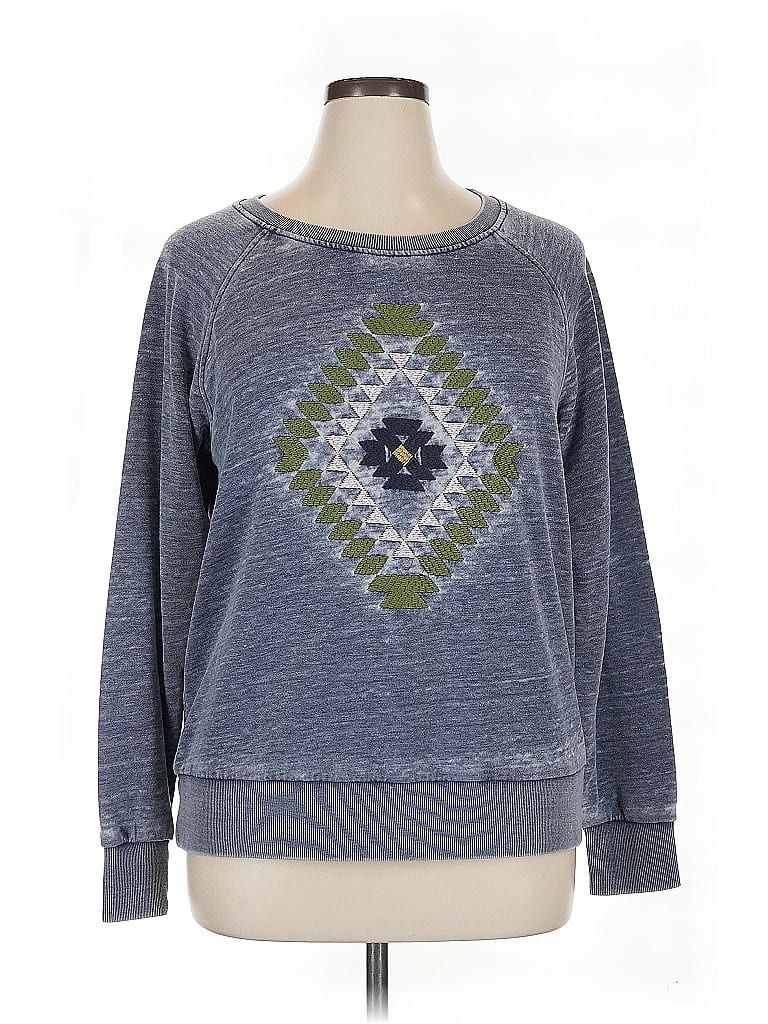 Ariat Graphic Gray Blue Sweatshirt Size XL - photo 1