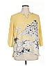 Alfred Dunner 100% Polyester Yellow 3/4 Sleeve Blouse Size 16 - photo 1