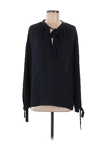 Vince. Long Sleeve Silk Top (view 1)